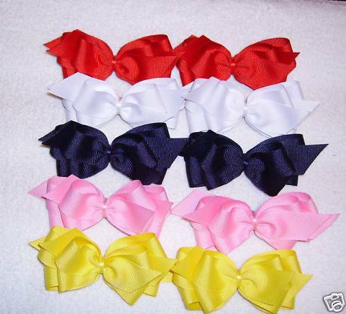 "12 LARGE BOUTIQUE HAIRBOWS" 