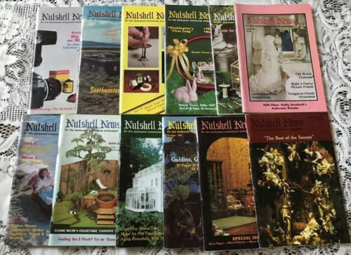 12 Nutshell News Magazines, Entire 1981 Year, Dollhouse, Miniatures, Vintage
