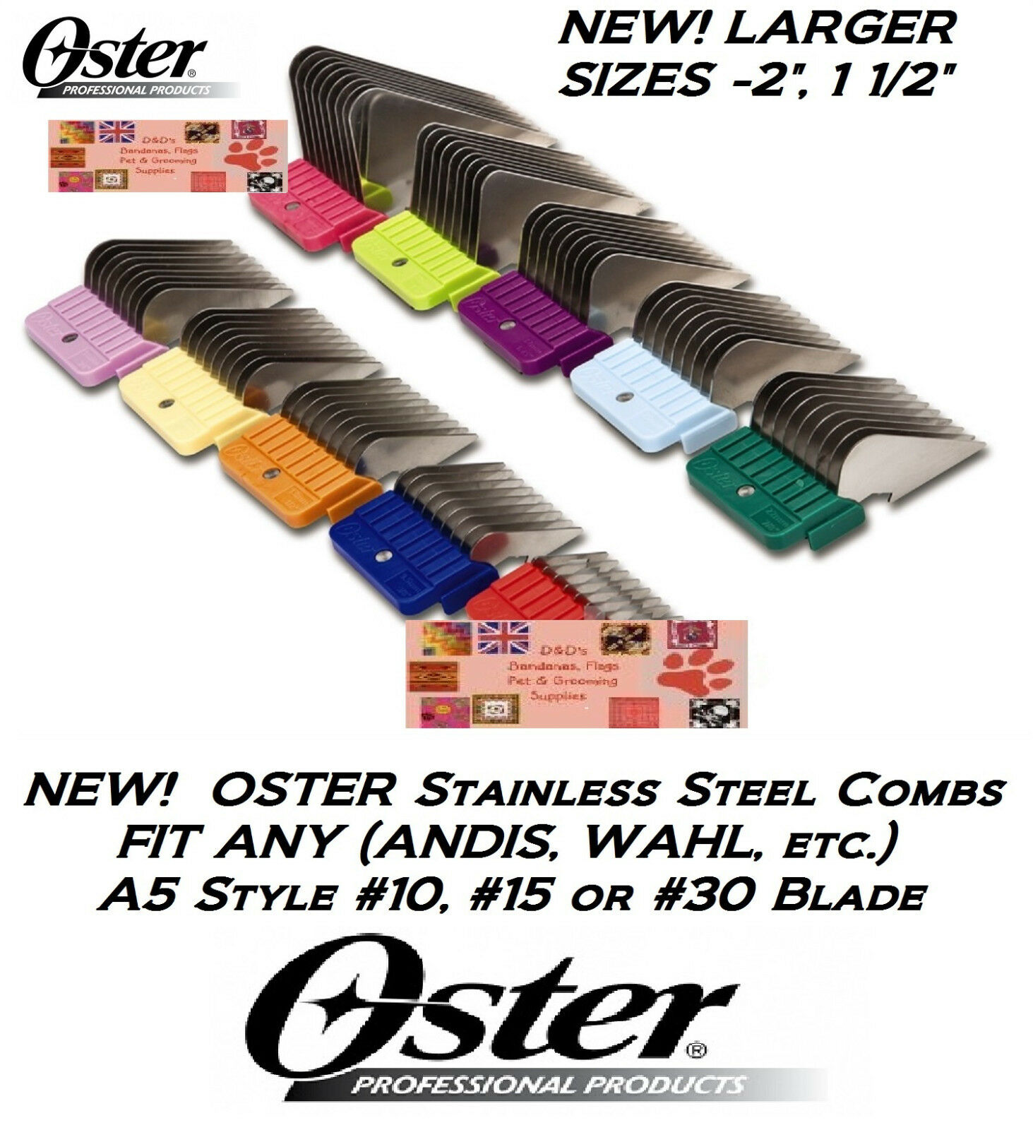 OSTER CryogenX A5 A6 Blade*Fit Andis AG BG,Many Wahl,Moser,Laube,Geib Clippers 