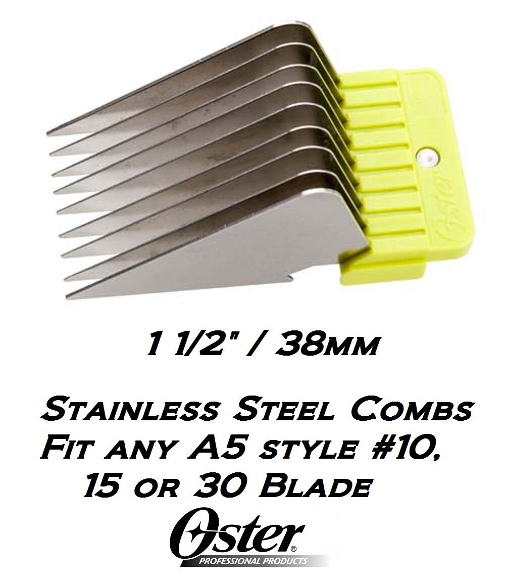 OSTER STAINLESS STEEL Blade GUIDE 1/16"-1.6mm COMB*Fit A5,A6,Many Wahl Clipper 