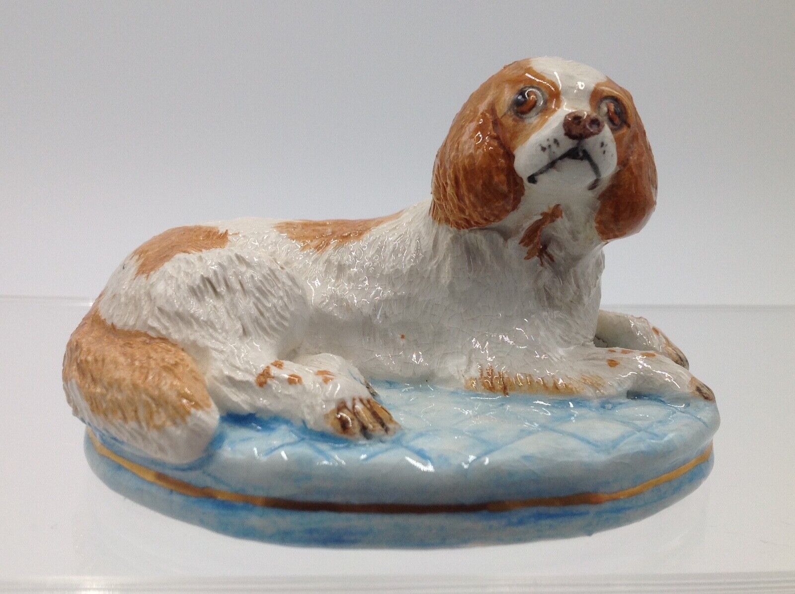 Vtg Basil Matthews Cavalier King Charles Spaniel Dog Figurine Pillow/cushion