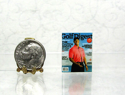 Dollhouse Miniature Golf Digest Thin Non-opening Magazine