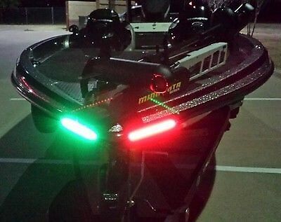 Boat Bow Led Lighting Red & Green - 8" Strips Fully Submersible