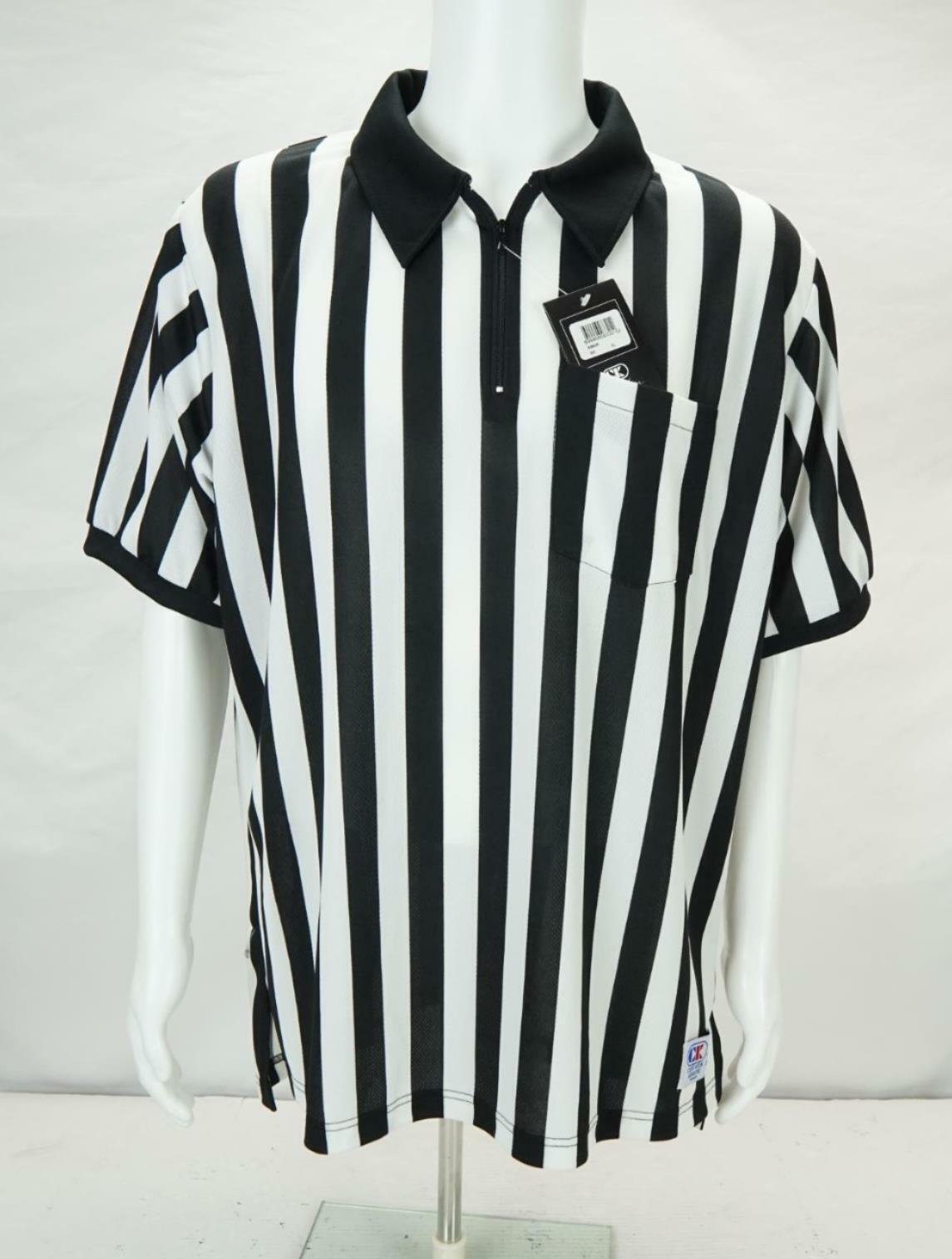 Nwt Cliff Keen Men's Short Sleeve Referee Shirt White Black Size Xl