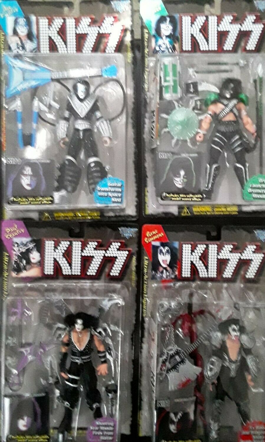 Kiss Action Figures -1997 Mcfarlane Toys- Complete Set Of 4 Figures Mint Perfect