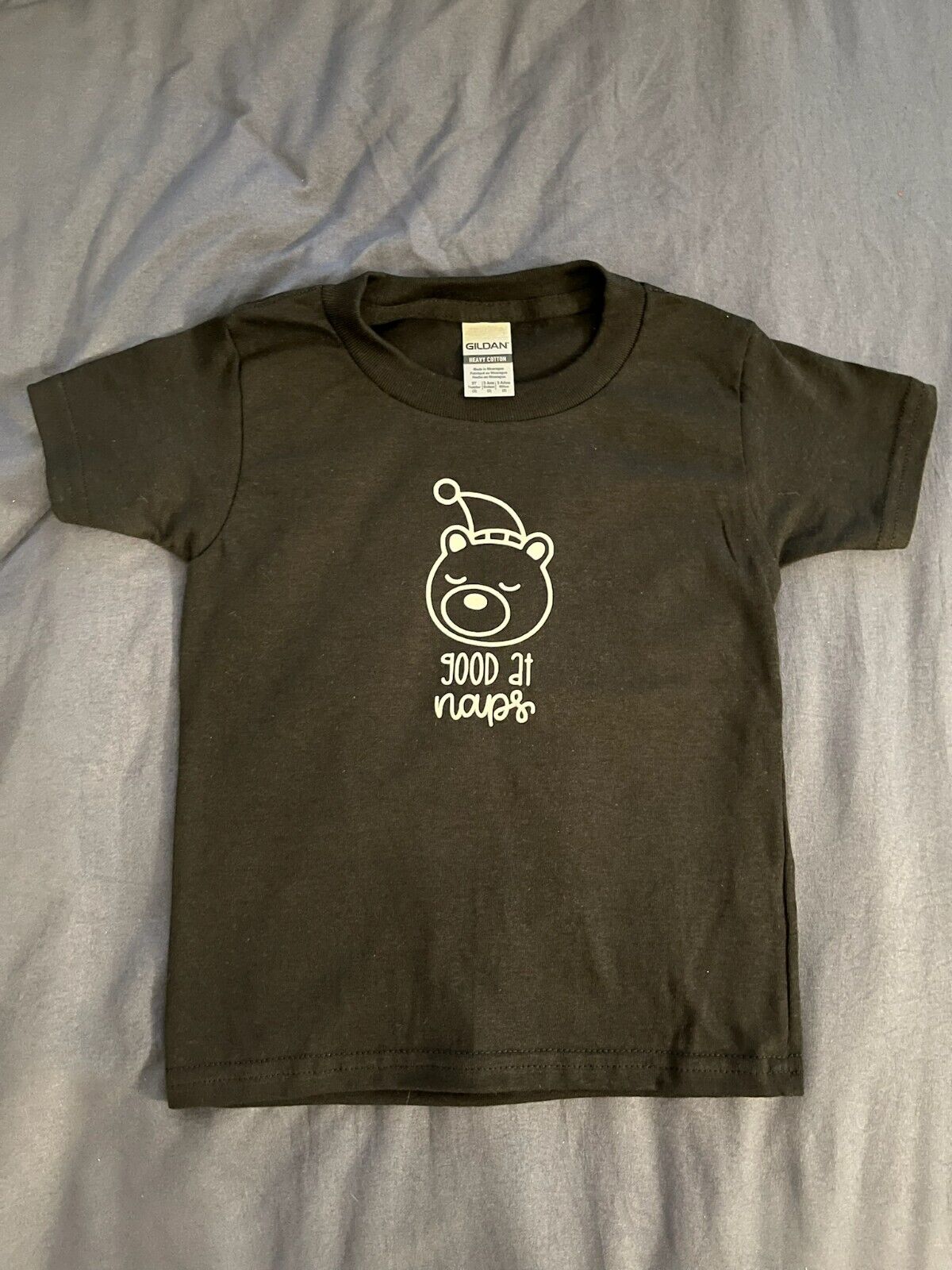 New - Black Glidan Brand Vinyl Printed Toddler T-shirt. 3t Size