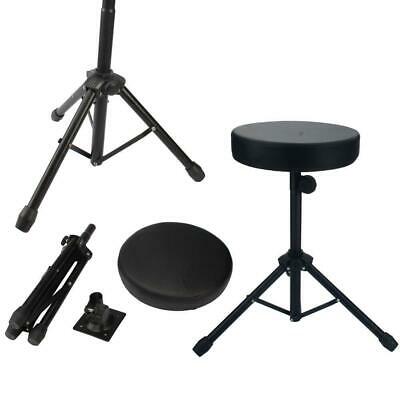 New Drum Throne Padded Seat Stool Stand Drummers Percussion Drumming Chair
